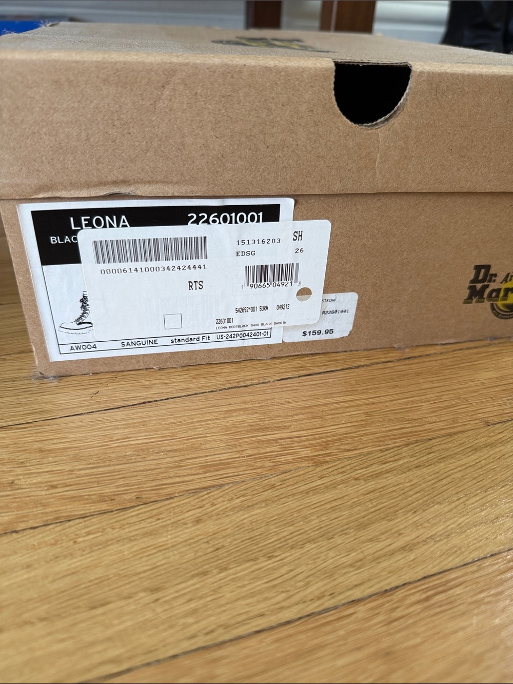 Dr. Martens Leona Black Leather Combat Boots size 7 - Picture 8 of 8